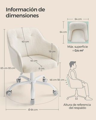 Silla de Oficina Beige Nuevo