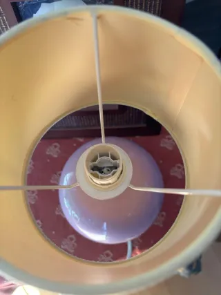 Lámpara lila pantalla 25cm de alto Zara Hom