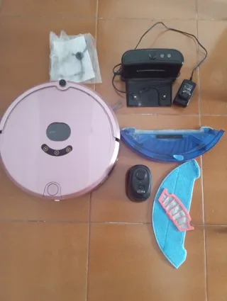 Robot Aspirador y fregado Rosa + Accesorios