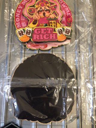 6 x grande “Get Rich” magnet frigorifero 10cm *10