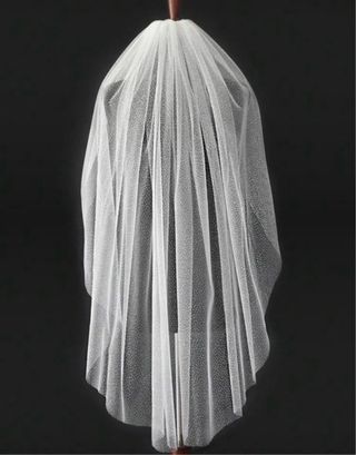 Velo Novia Brillante Plata Blanco