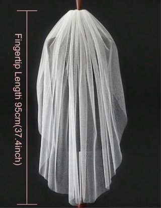 Velo Novia Brillante Plata Blanco