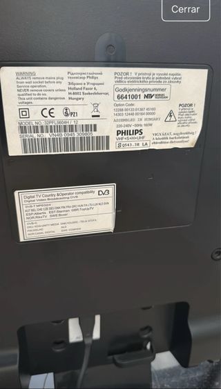 TV Philips 32 con mando a distancia