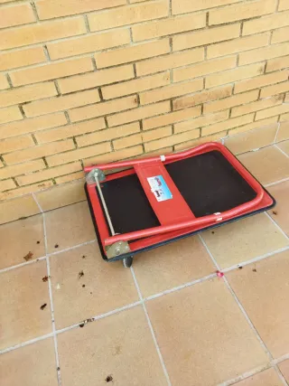 Carro plataforma 150kg rojo