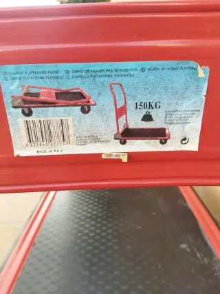 Carro plataforma 150kg rojo
