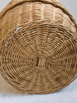 CESTO MIMBRE GRANDE MANTAS MACETERO DECORACIÓN