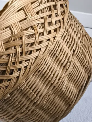 CESTO MIMBRE GRANDE MANTAS MACETERO DECORACIÓN