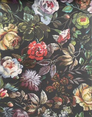 Lote retales papel pintado floral