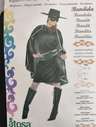 Disfraz Bandida Talla M-L Mujer Atosa