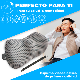 Cojín Lumbar Gris para Silla