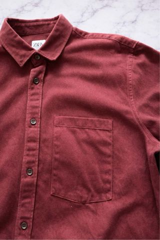 Sobrecamisa Zara granate