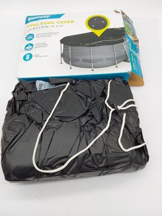 BESTWAY Cobertor de Invierno Ovalado 427x230 cm para Piscinas Ovaladas de 427x250 cm Negro