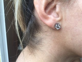 Pendientes Plata Ley Circonitas talladas