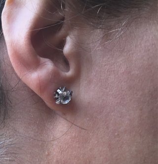 Pendientes Plata Ley Circonitas talladas