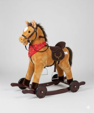 Caballito Balancín con Ruedas Marrón