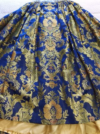 Traje de Fallera Azul y Dorado