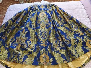 Traje de Fallera Azul y Dorado