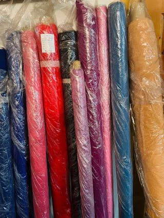 Lote 31 rollos tela vestidos fiesta