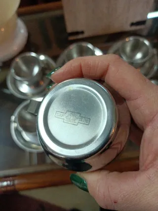 Set 6 Tazzine Caffè Acciaio Inox 18/10 vintage