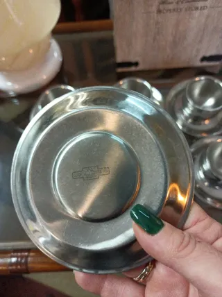 Set 6 Tazzine Caffè Acciaio Inox 18/10 vintage