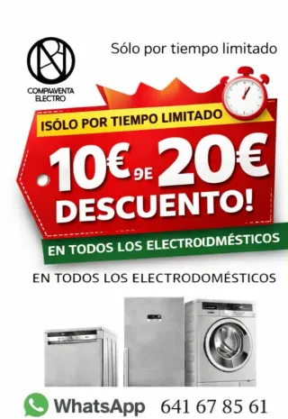 Nevera, Lavadora, Secadora y Lavavajillas