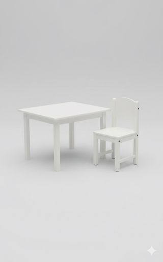 Mesa y Silla Infantil Blanca IKEA urge