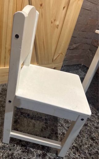Mesa y Silla Infantil Blanca IKEA urge