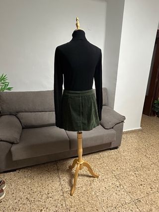 Falda Pana Verde Zara. T.M. Nuevo