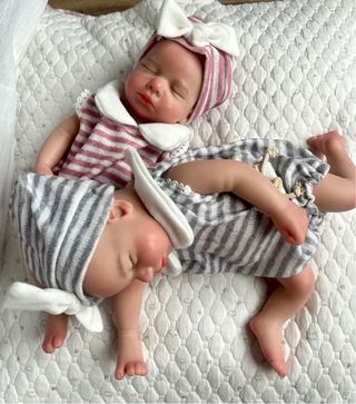 Bambole Reborn in Silicone Corpo Intero Gemelle