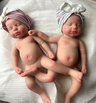 Bambole Reborn in Silicone Corpo Intero Gemelle