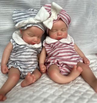 Bambole Reborn in Silicone Corpo Intero Gemelle