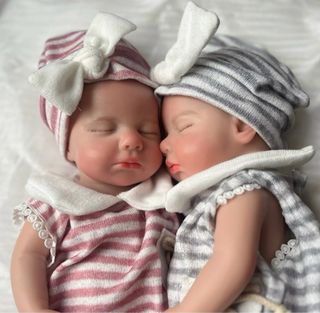 Bambole Reborn in Silicone Corpo Intero Gemelle