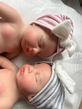 Bambole Reborn in Silicone Corpo Intero Gemelle