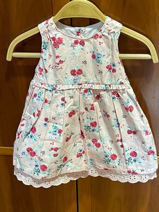 VESTIDO BEBÉ NUEVO ROSAS MARCA EARLY DAYS