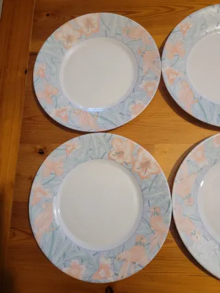 6 piattini dessert vintage porcellana