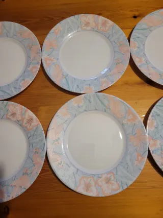 6 piattini dessert vintage porcellana