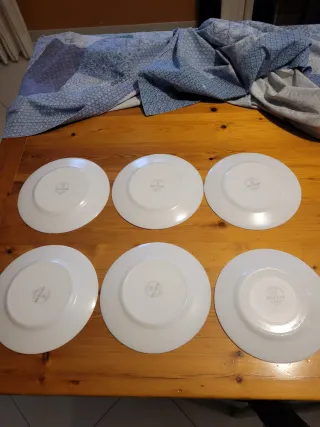 6 piattini dessert vintage porcellana