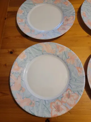 6 piattini dessert vintage porcellana