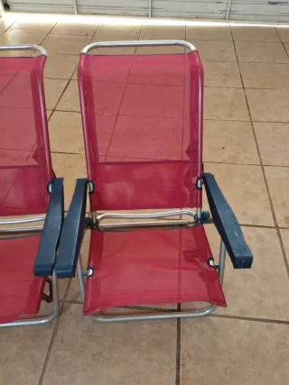 2 Hamacas Plegables Rojas  - 12 una  - 20 las dos