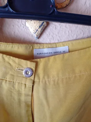 Pantalón lino amarillo Purificación García
