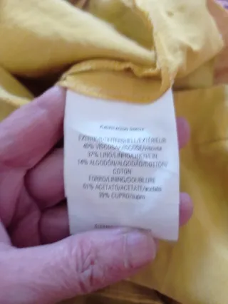 Pantalón lino amarillo Purificación García