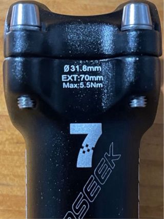 Potencia Manillar Bici TOSEEK Negra