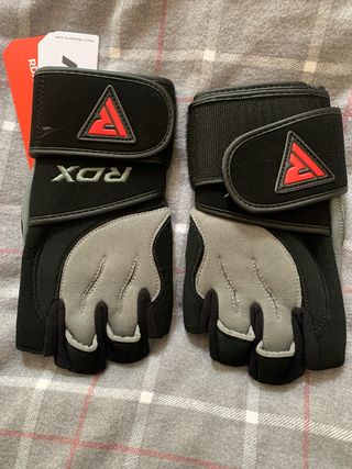 Guantes RDX Levantamiento Pesas Gym. Talla M