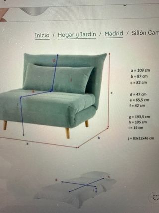 Sillón Cama Maisons du Monde Azul