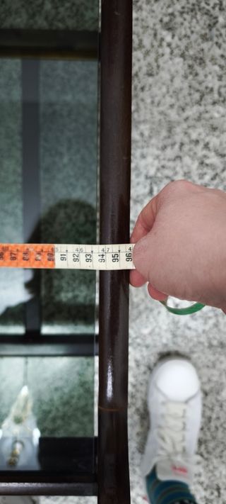 Mesa madera y cristal marrón