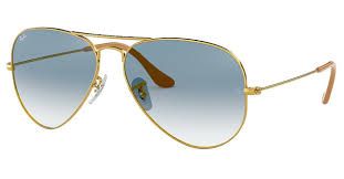 Cristales Ray Ban 3025 Aviador AZUL DEG. cal 62