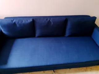 Sofá Cama 3 Plazas Azul Marino