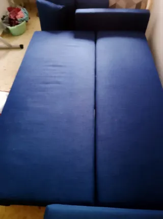 Sofá Cama 3 Plazas Azul Marino