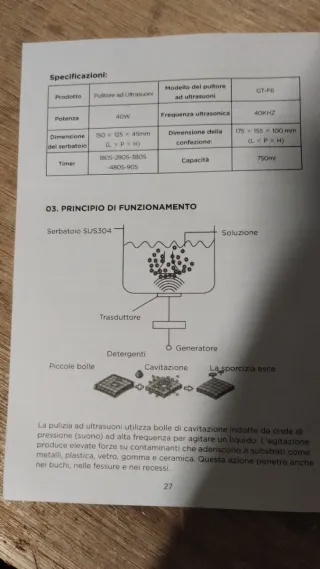 Pulitore cleaner ad ultrasuoni ABOX GT-F6