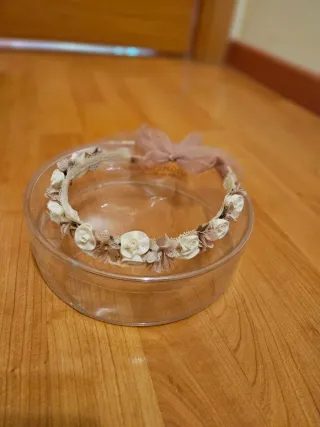 Vestido de niña rosa y blanco